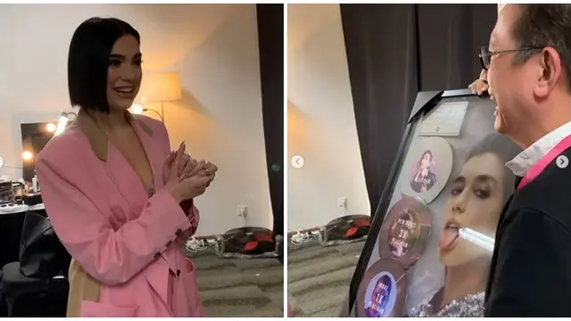 Gagal Nonton Konser Sang Idola, Ini 6 Potret Giorgino Abraham Bareng Dua Lipa di 2019