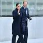 Meghan Markle dan Pangeran Harry di One World Observatory pada 23 September 2021 di New York City. (ROY ROCHLIN / GETTY IMAGES NORTH AMERICA / GETTY IMAGES VIA AFP)