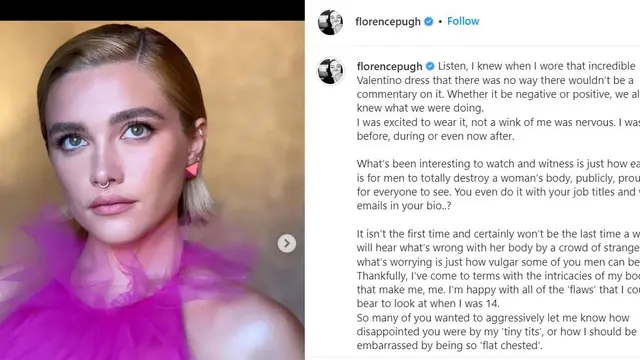 Unggahan Florence Pugh. (Instagram/ florencepugh)