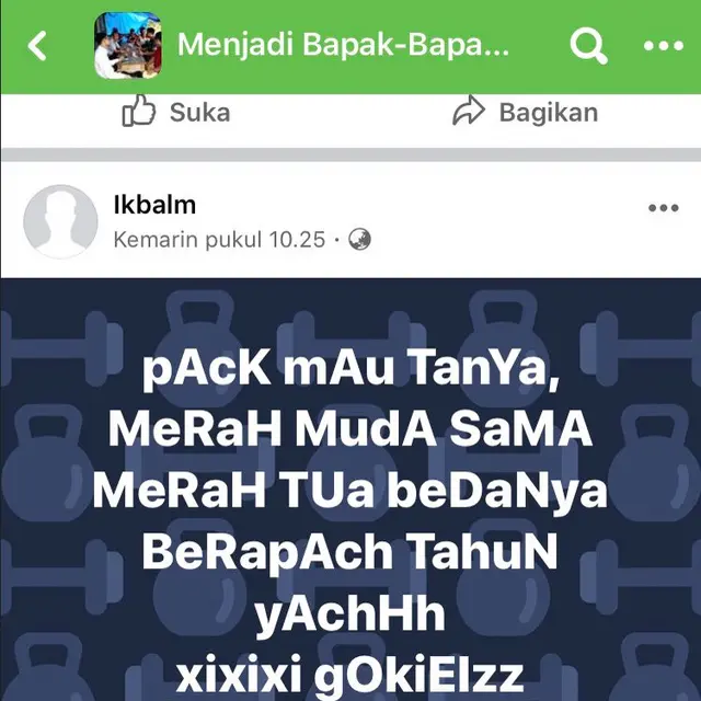 6 Tulisan Jokes Bapak-Bapak di Medsos Pakai Huruf Besar dan Kecil Ini Kocak