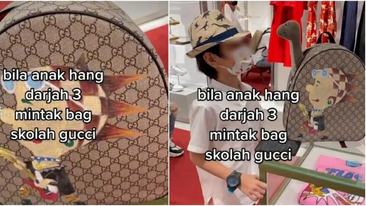 Ibu Ini Belikan Tas Gucci Rp 24 Juta untuk Anaknya Sekolah, Bikin Warganet Heran