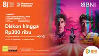 Diskon hingga Rp300 Ribu Tiket MotoGP 2026 via wondr by BNI