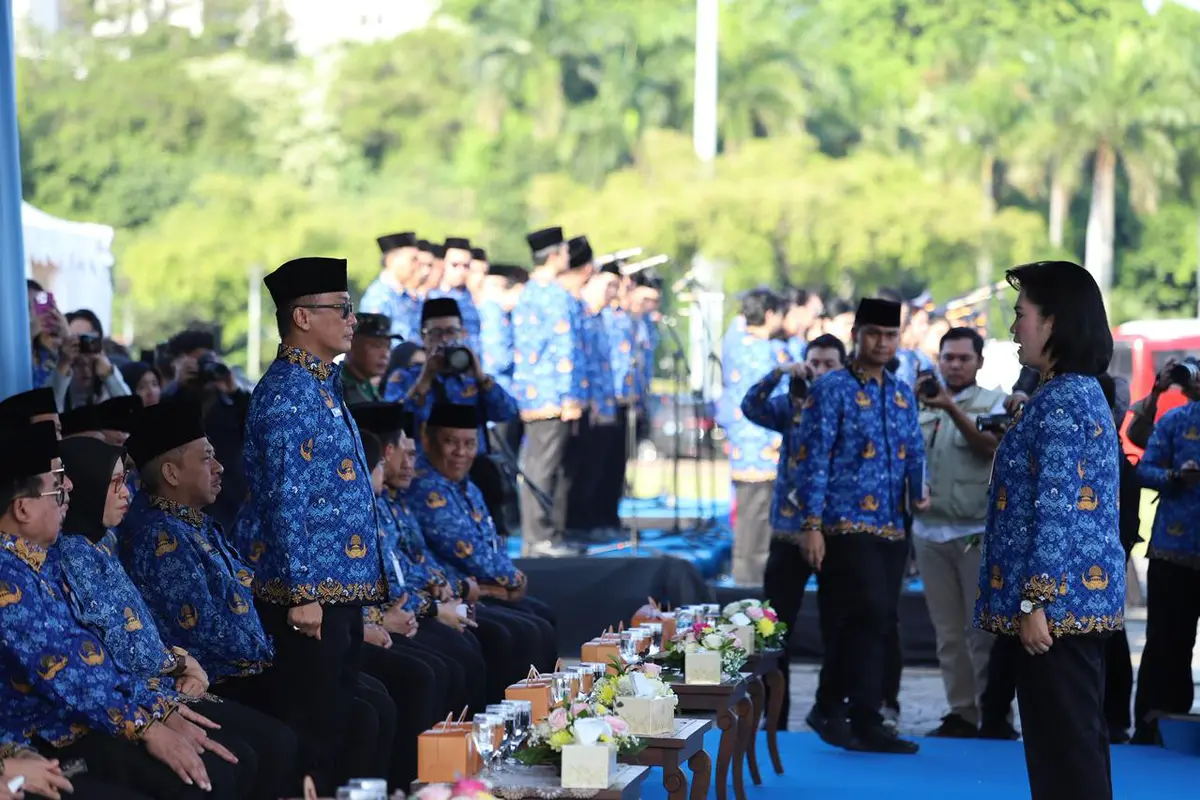 Peringatan HUT ke-54 Korps Pegawai Republik Indonesia (Korpri) di lapangan Monas Jakarta. (Dok BKN)