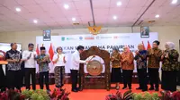 Menaker Yassierli dalam peluncuran program Peduli PHK yang digelar di Sampoerna Entrepreneurship Training Center (SETC) Pasuruan, Jawa Timur.