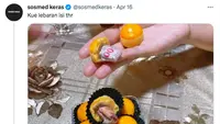 Kue nastar berisi uang. (Dok. Twitter/@sosmedkeras)