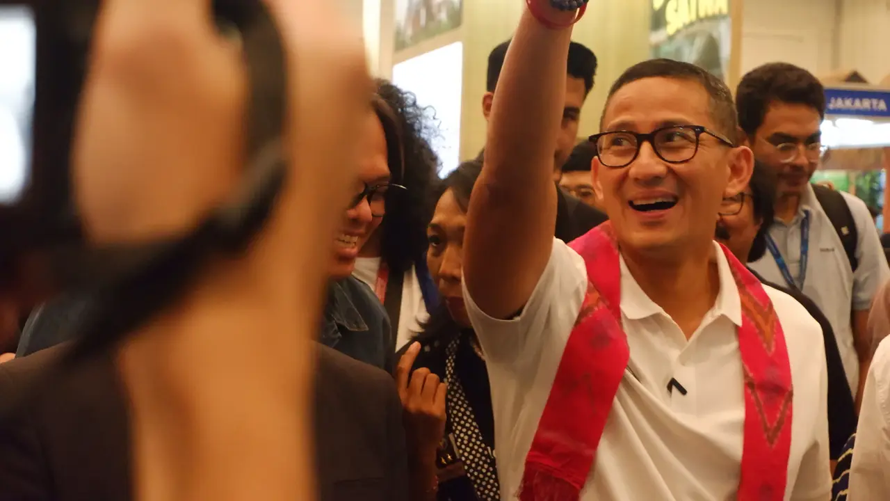 Sandiaga Uno di Kompas Travel Fair, Minggu, 3 September 2023. (dok. Winda Syifa Sahira)