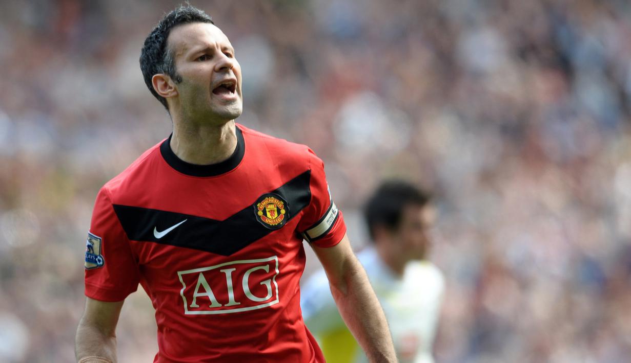 Ryan Giggs (162 assist) - Giggs merupakan gelandang terbaik yang pernah dimiliki Manchester United. Tercatat, Giggs telah menghasilan 162 assist selama bermain di Premier League. (AFP/Paul Ellis)