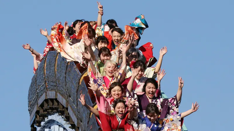 Keseruan Gadis-Gadis Jepang Rayakan Hari Kedewasaan dengan Berkimono