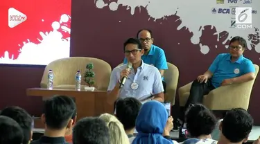 Sandiaga Uno, enggan merespons pernyataan Presiden Joko Widodo soal politikus sontoloyo, dan lebih memilih menggunakan permainan kata berupa ajakan 'ojo loyo' pada para milenial.