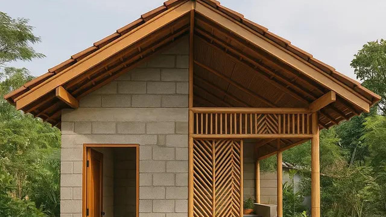 10 Model Rumah Kecil Tapi Cantik 4x6 Meter dari Batako dan Bambu, Inspirasi Hunian Sederhana 2025