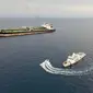 Bakamla RI sita kapal super tanker MT Arman 114 berbendera Iran di perairan Indonesia (Bakamla RI / Indonesia Coast Guard)