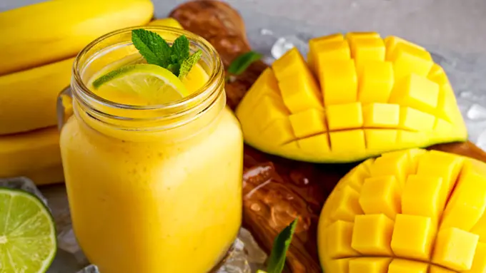 Ilustrasi smoothies mangga