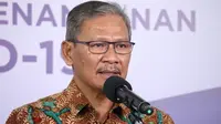 Juru Bicara Pemerintah untuk Penanganan COVID-19 Achmad Yurianto saat konferensi pers Corona di Graha BNPB, Jakarta, Minggu (28/6/2020). (Dok Badan Nasional Penanggulangan Bencana/BNPB)