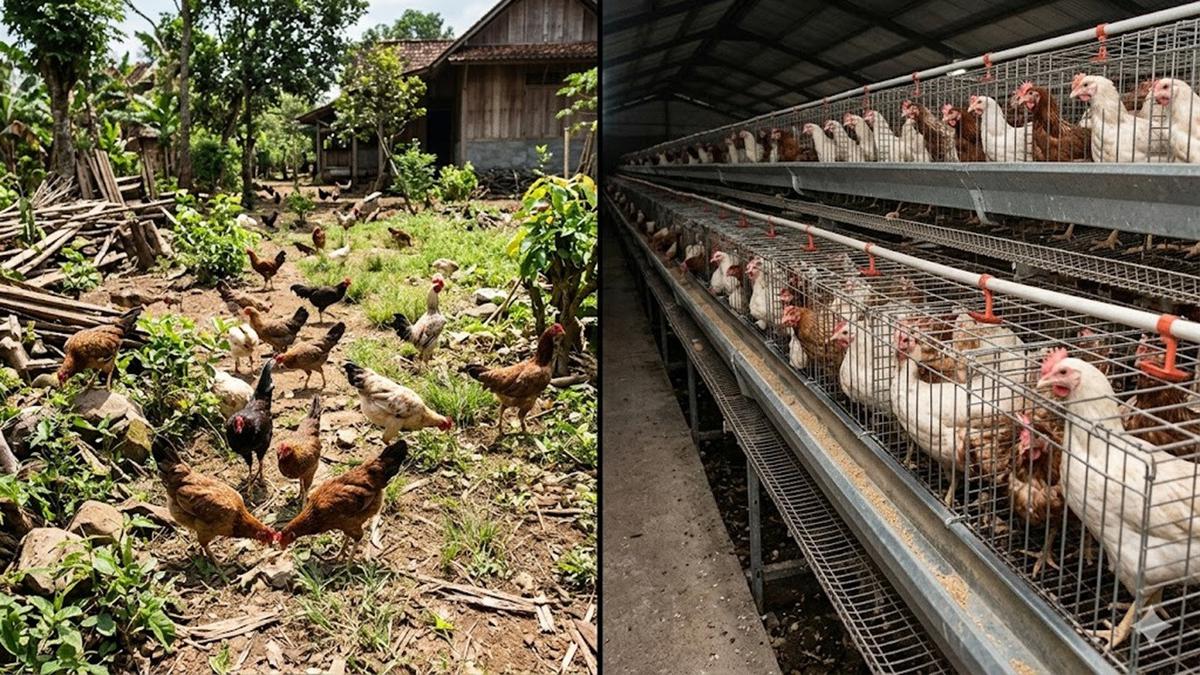 Ayam Umbaran vs Ayam Kandang: Mana Lebih Sehat dan Cepat Panen?