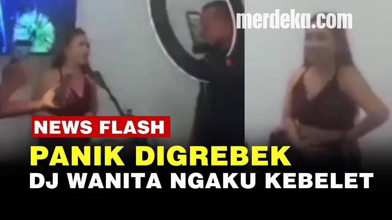 VIDEO: DJ Wanita Ini Sampai Kebelet Pipis Digrebek Polisi saat Live Promo Judi Online