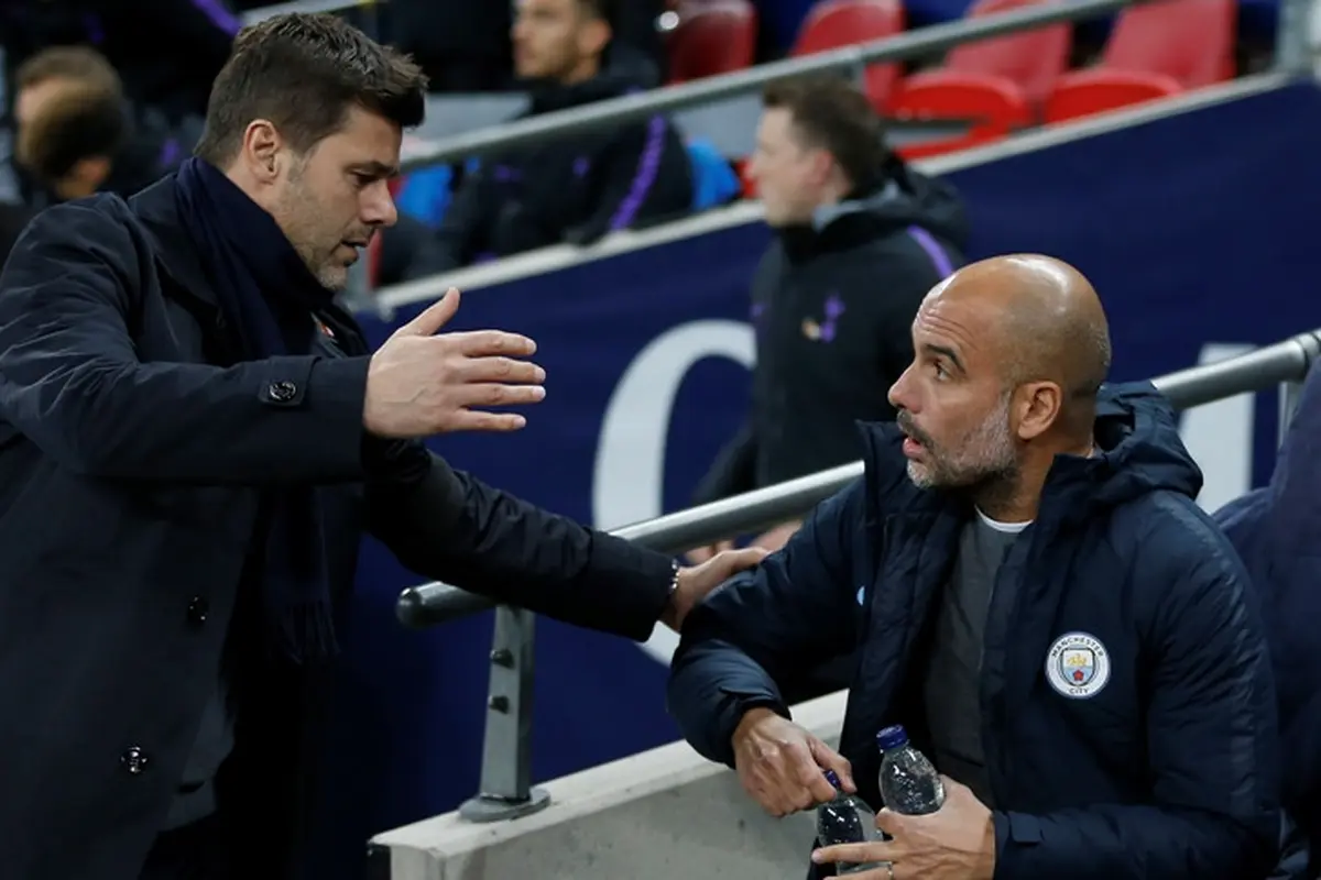 Mauricio Pochettino dan Pep Guardiola.