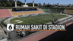 Terjadinya virus Corona di dunia membuat rumah sakit menjadi khusus menangani pasien Covid-19. Karena jumlah pasien yang terkena virus Covid-19 terus bertambah. Membuat Kota Brazil menjadikan Stadion untuk dibangun rumah sakit dadakan.