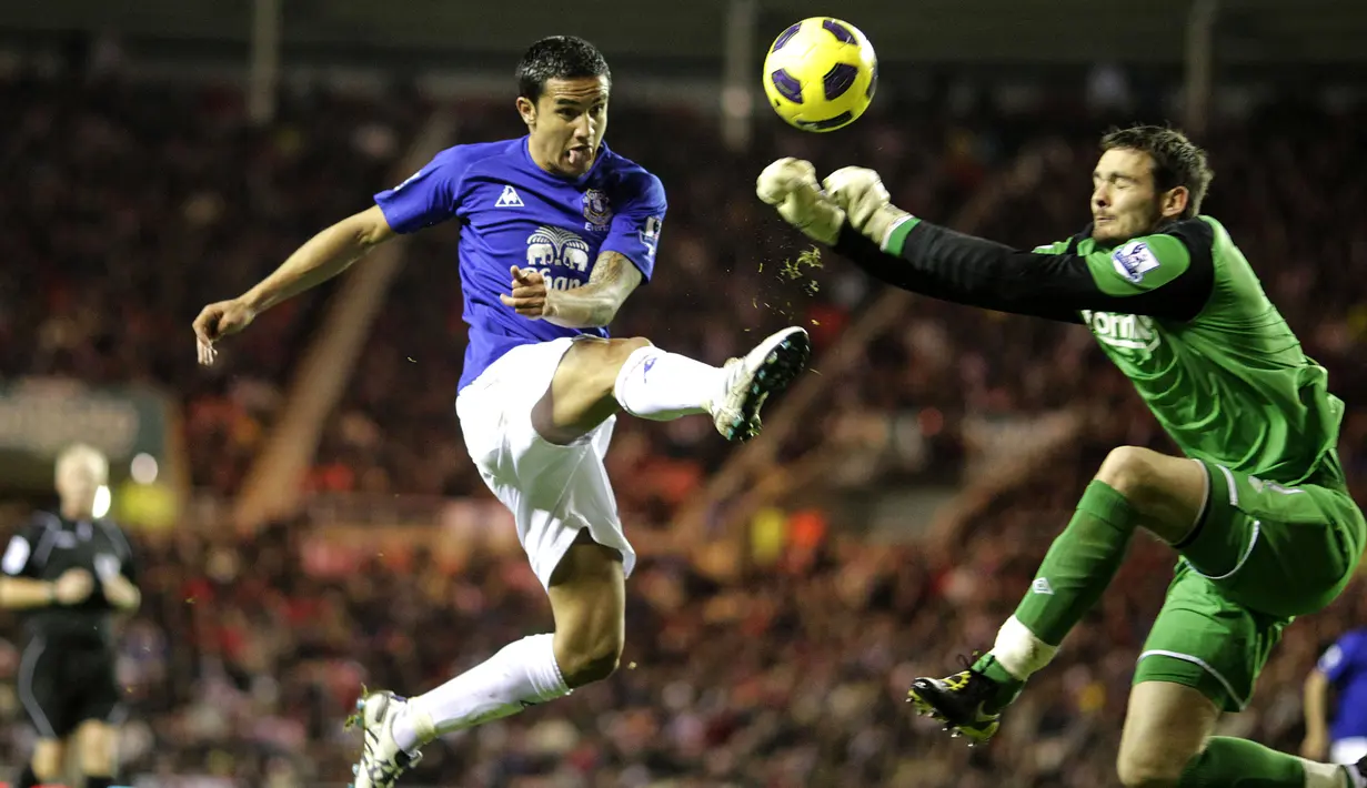 1. Tim Cahill (Everton) 56 Gol. (AFP/Graham Stuart)