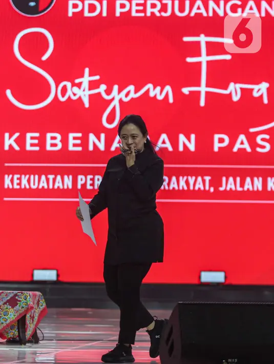 Sebagai informasi, DPP PDIP menggelar Rapat Kerja Nasional (Rakernas) ke-V Partai pada 24-26 Mei 2024 di Beach City International Stadium Ancol, Jakarta. (Liputan6.com/Angga Yuniar)