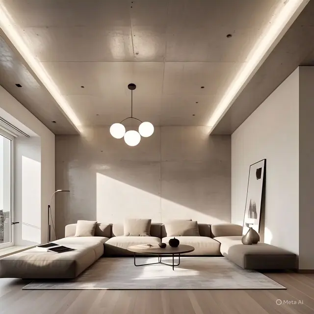 Model Plafon Gypsum Ruang Tamu Persegi Panjang Minimalis