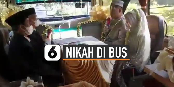 VIDEO: Unik Resepsi Pernikahan Di Dalam Bus, Solusi Di Saat Pandemi