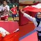 Berikut ini ragam selebrasi terbaik saat perhelatan akbar Asian Games 2018. (Foto-foto Bola.com dan AP)