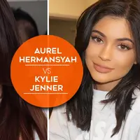 Aurel Hermansyah dan Kylie Jenner (Foto: Instagram @aurelie.hermansyah @kyliejenner, Desain: Muhammad Iqbal Nurfajri/Bintang.com)