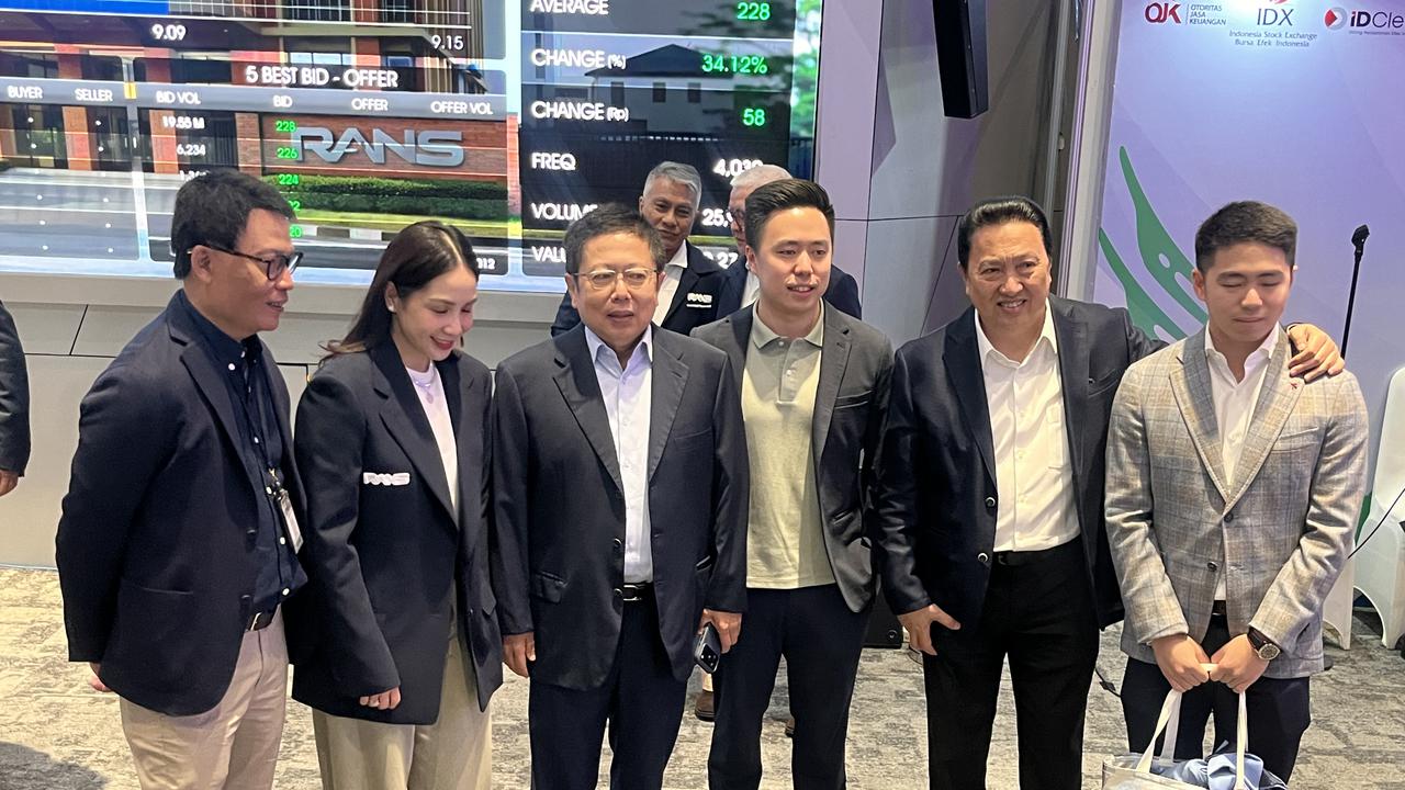 Saham RANS Melonjak 34,12 Persen saat Debut Perdana di Bursa Efek Indonesia