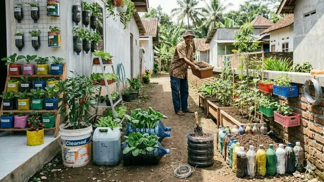 Cara Membuat Lorong Sayur Hijau di Samping Rumah Subsidi