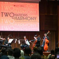 Kolaborasi Melbourne Symphony Orchestra String Quartet dan komposer Indonesia Vishnu Satyagraha. (Australian Embassy Jakarta)