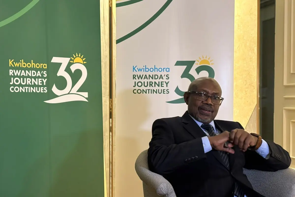 Duta Besar Republik Rwanda untuk Indonesia Sheikh Abdul Karim Harelimana dalam Liberation Day Rwanda, yang juga dikenal secara lokal dengan sebutan Kwibohora, di Jakarta, Jumat (17/7/2026).