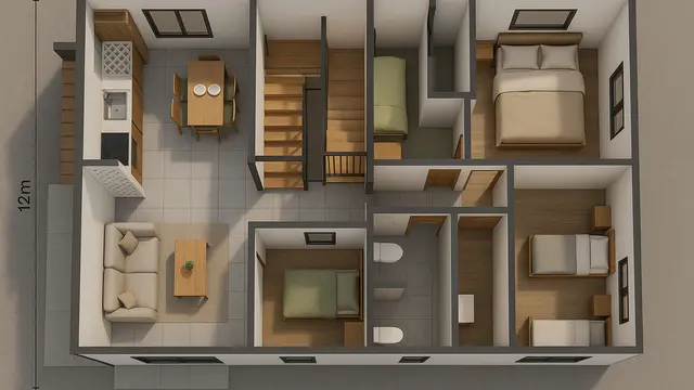 7 Desain Rumah Ukuran 7x12 Minimalis dengan 3 Kamar Tidur, Tetap Lega dan Nyaman untuk Dihuni