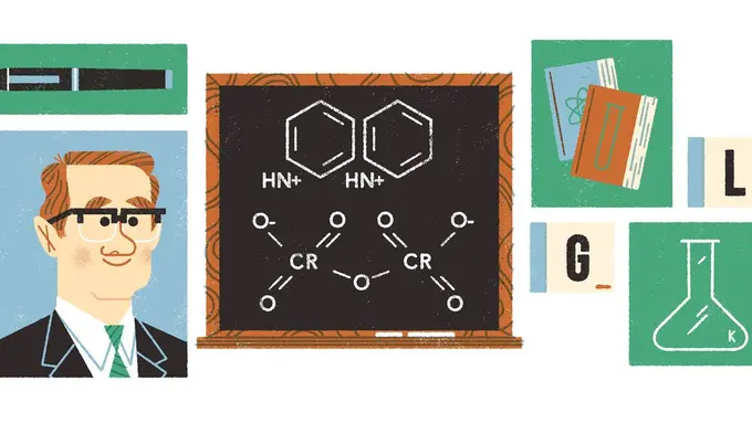 Sir John Conforth, ilmuan yang jadi Google Doodle. (Sumber Foto: Google)