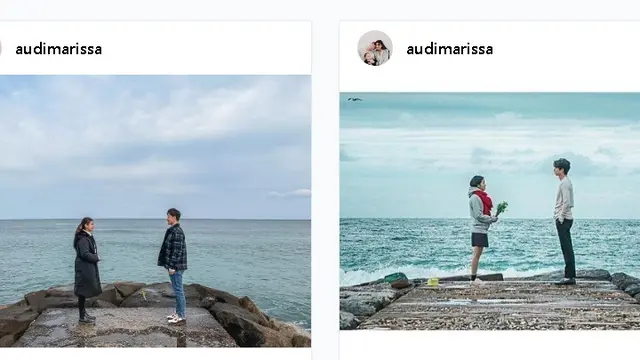 Audi Marissa sambangi lokasi photoshoot BTS dan drakor terkenal (Sumber foto: Instagram @audimarissa)