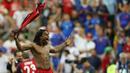 Renato Sanches tercatat sebagai pemain muda yang mencetak gol pada ajang piala Eropa 2016 ketika Portugal melawan Polandia, saat itu Sanches berusia 18 tahun 317 hari. (AFP/Valery Hache)