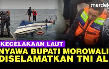 VIDEO: Momen Prajurit TNI AL Selamatkan Nyawa Bupati Morowali Nyaris Tenggelam