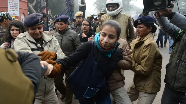 Demontrasi UU Kewarganegaraan Anti Islam di India.