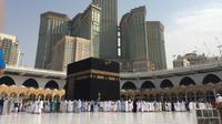 Jemaah haji saat menjalankan tawaf di Masjidil Haram. (Liputan6.com/Taufiqurrohman)
