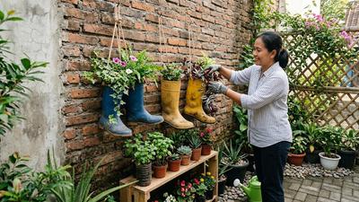 12 Cara Membuat Taman Kecil di Sudut Rumah Tanpa Biaya Mahal, Bisa Pakai Barang Bekas