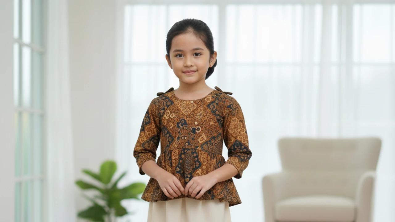 8 Pilihan Model Atasan Batik Anak Perempuan yang Cantik untuk Acara Formal Keluarga