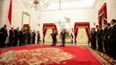 Presiden Jokowi menggelar konferensi pers bersama dengan Presiden Mesir Abdel Fattah Al Sisi di Istana Merdeka, Jakarta, Jumat (4/9/2015). Kunjungan Al Sisi untuk mengadakan kerjasama ekonomi dengan Indonesia. (Liputan6.com/Faizal Fanani)