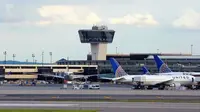 Bandara Internasional Liberty Newark yang mendapat ancaman bom palsu. (AFP/BBC)