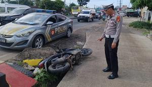 TKP kecelakaan maut yang menewaskan seorang IRT di Lampung. (Dok. Istimewa).