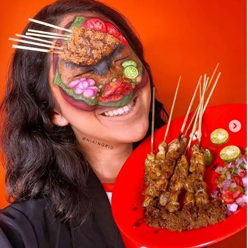 Kuliner Indonesia Jadi Konsep Face Painting