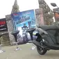 Test ride Yamaha Soul GT 125 melintasi ruas-ruas jalan di kawasan Ancol. 