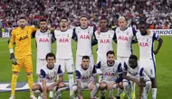 Starting XI Tottenham dalam laga versus Manchester United di final Liga Europa 2024/2025, Kamis (22/5/2025).&nbsp;(AP Photo/Manu Fernandez)