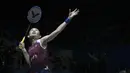 Aksi Tai Tzu Ying asal Taiwan saat berhadapan dengan Ratchanok Intanon di perempat final Indonesia OPen 2019. (Bola.com/Peksi Cahyo)