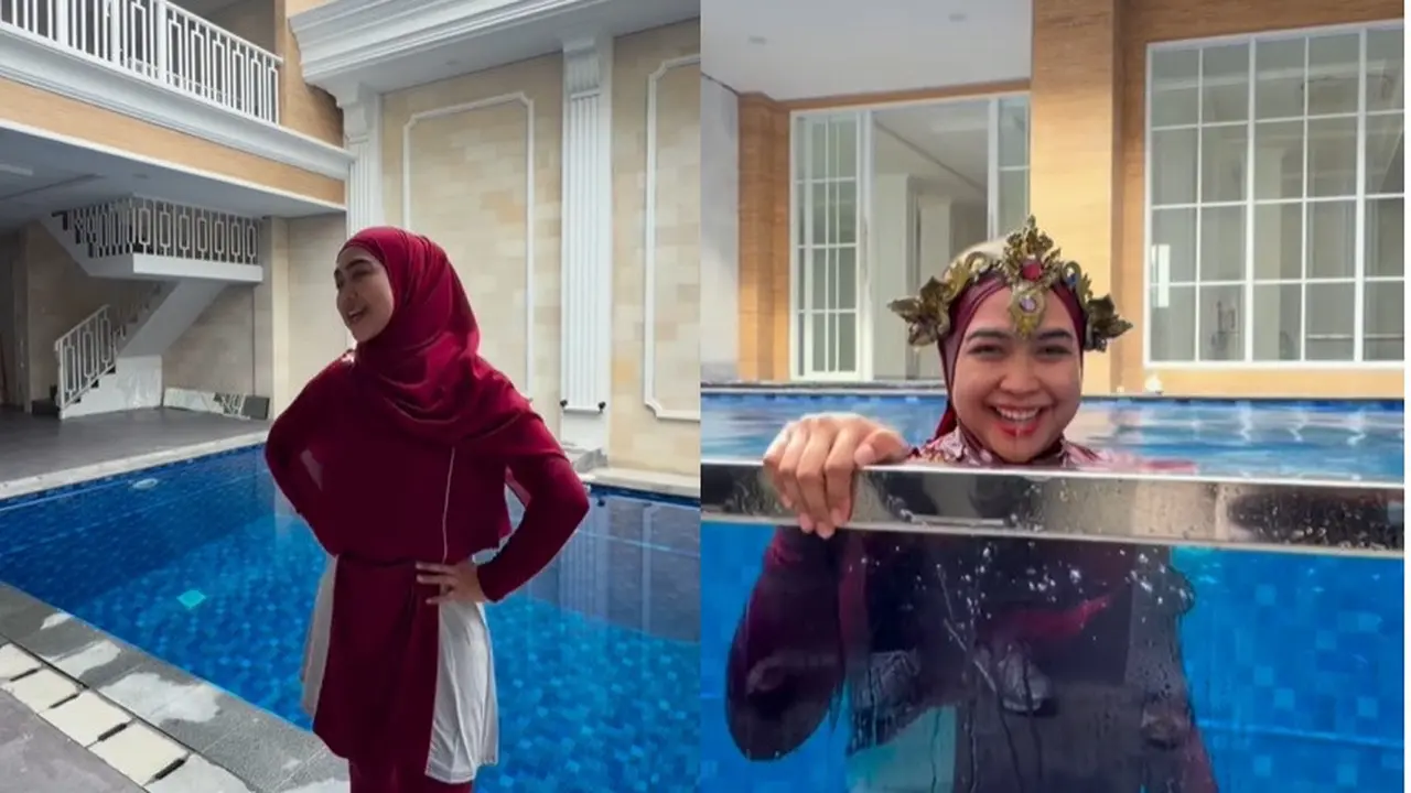 Potret Kolam Renang di Rumah Baru Ria Ricis