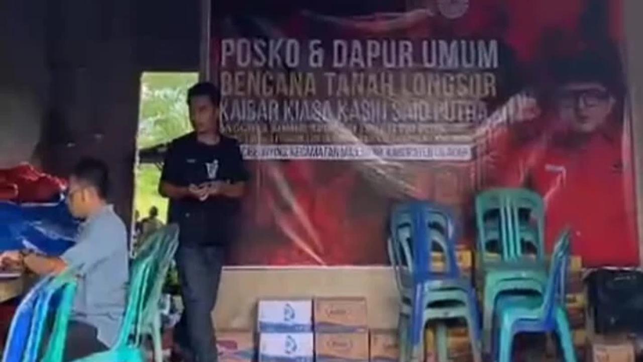 Anggota DPR RI Kaisar KKSP Dirikan Posko Bantuan di Lokasi Longsor Cilacap & Tinjau Langsung Korban