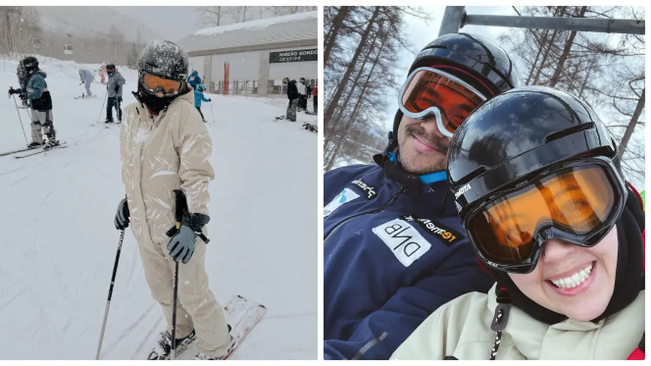 6 Potret Anggika Bolsterli Main Ski di Jepang saat Hamil 5 Bulan,